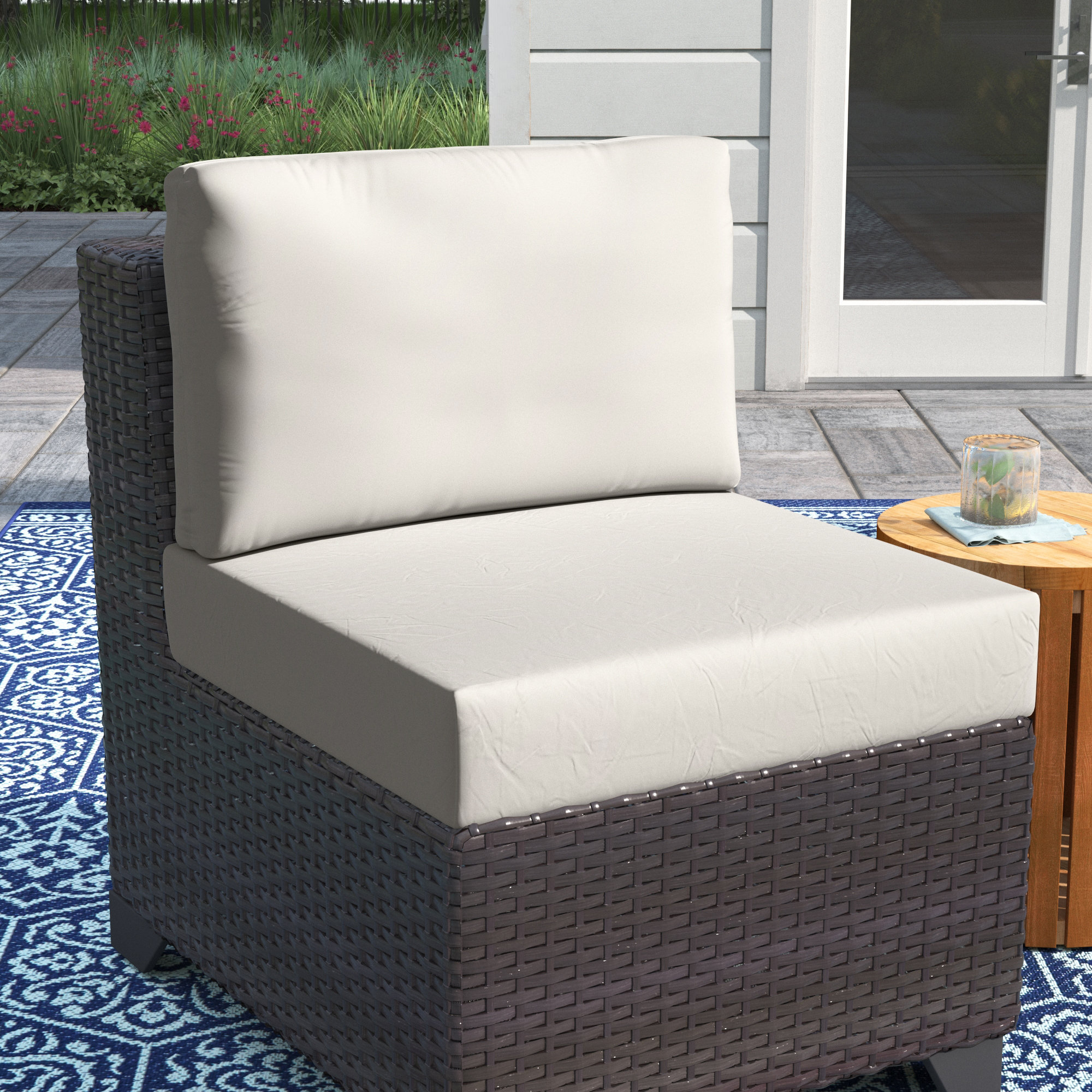 4 Piece Outdoor Lounge Chair Cushion Set Sol 72 Outdoor Fabric White